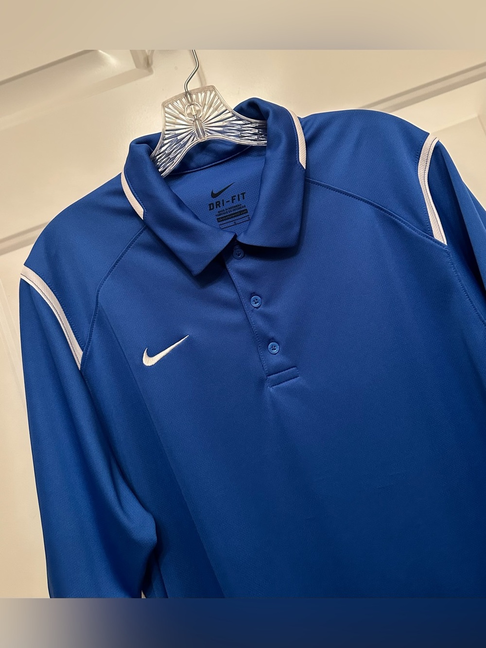 Nike Dri-FIT Blue Polo Shirt – Mens Size L